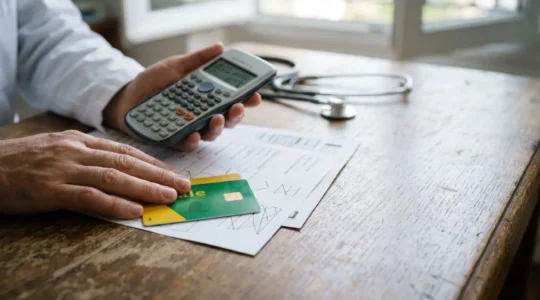 Consultation médicale avec focus sur les aspects financiers du système de remboursement des dépassements d'honoraires